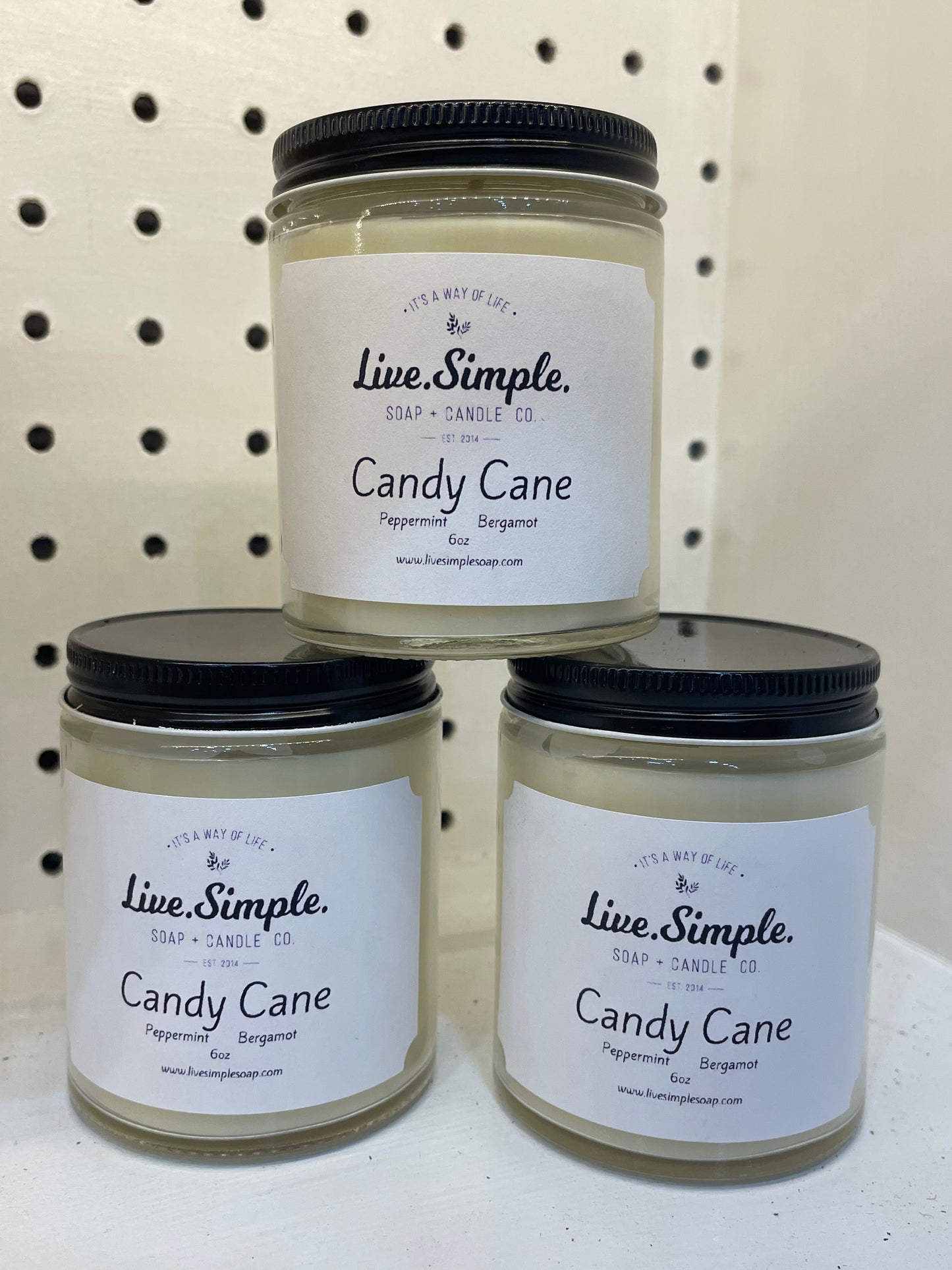 Candy Cane Candle